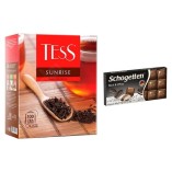 Tess чай и Schogetten шоколад